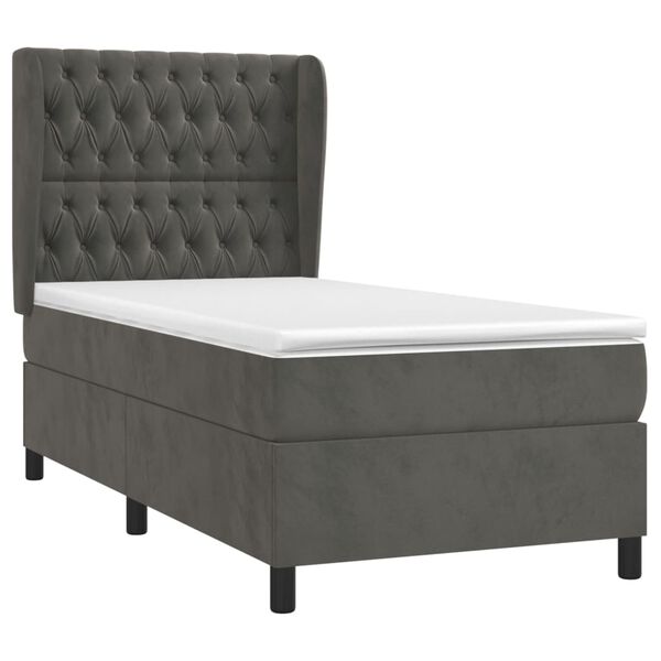 vidaXL &Kappa;&rho;&epsilon;&beta;ά&tau;&iota; Boxspring &mu;&epsilon; &Sigma;&tau;&rho;ώ&mu;&alpha; &Sigma;&kappa;&omicron;ύ&rho;&omicron; &Gamma;&kappa;&rho;&iota; 90x190 &epsilon;&kappa;. &Beta;&epsilon;&lambda;&omicron;ύ&delta;&iota;&nu;&omicron;