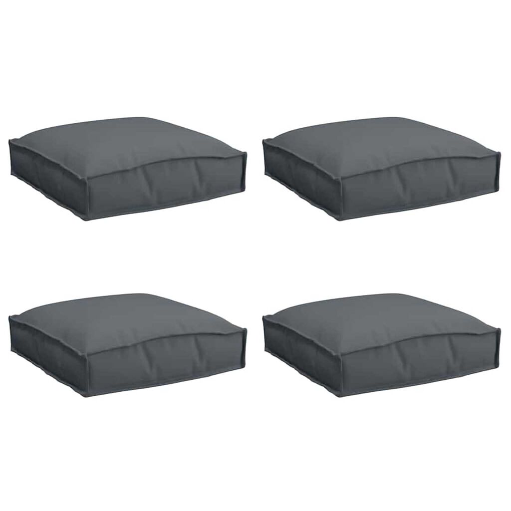 vidaXL Μαξιλάρι παλέτας για κάθισμα 4 pcs Ανθρακί 40 x 40 x 8 εκ.