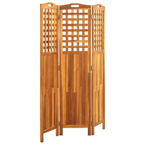 vidaXL Διαχωριστικό Δωματίου 3 Πάνελ 121x2x170 εκ. Μασίφ Ξύλο Ακακίας