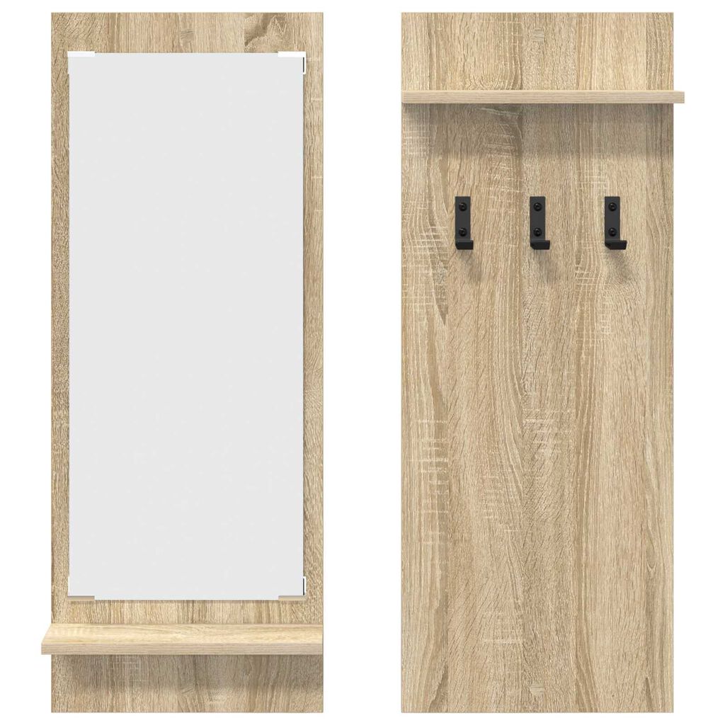 vidaXL Τοίχου Κρεμάστρα Sonoma Oak 70 x 10 x 90 εκ. Επεξεργασμένο ξύλο