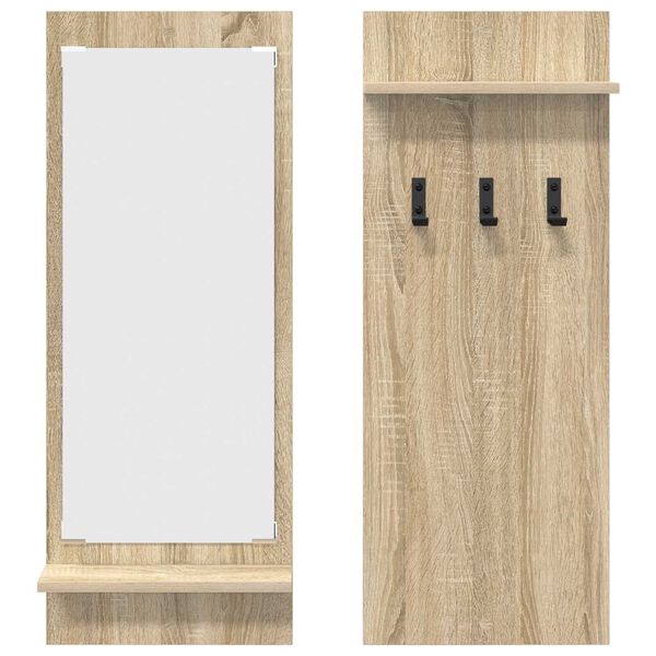 vidaXL Τοίχου Κρεμάστρα Sonoma Oak 70 x 10 x 90 εκ. Επεξεργασμένο ξύλο