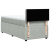 vidaXL Κρεβάτι Boxspring με Στρώμα Ανοιχτό Γκρι 90x190 εκ. Βελούδινο