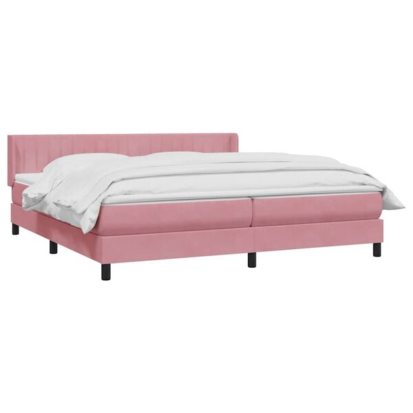 vidaXL &Kappa;&rho;&epsilon;&beta;ά&tau;&iota; Boxspring &mu;&epsilon; &Sigma;&tau;&rho;ώ&mu;&alpha; &Rho;&omicron;&zeta; 200x210 &epsilon;&kappa;. &Beta;&epsilon;&lambda;&omicron;ύ&delta;&iota;&nu;&omicron;