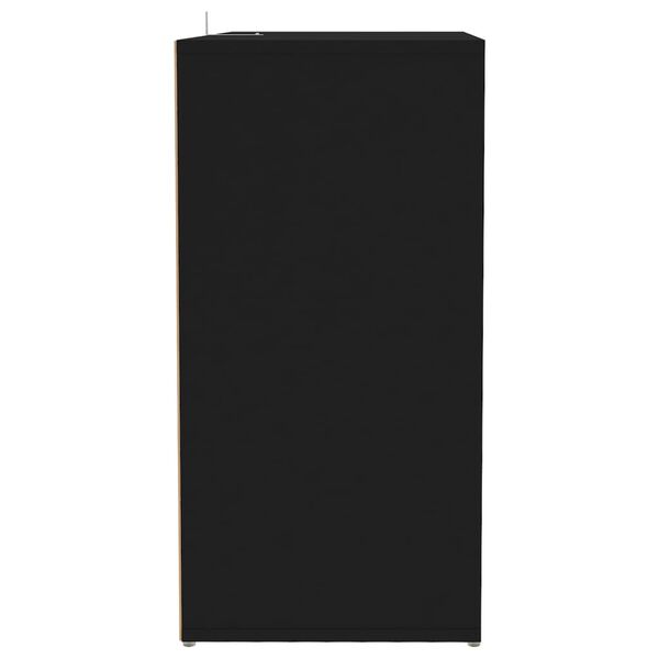 vidaXL Παπουτσοθήκη Μαύρη 60 x 35 x 70 εκ. από Επεξ. Ξύλο