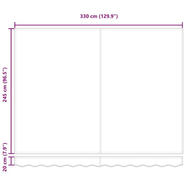 vidaXL Σκηνίτσα Αναδιπλούμενη with Μπλε και λευκό 3.5 x 2.5 m