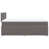 vidaXL Κρεβάτι Boxspring με Στρώμα Γκρι 120x200εκ. από Συνθετικό Δέρμα