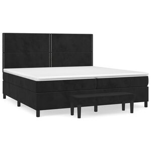 vidaXL &Kappa;&rho;&epsilon;&beta;ά&tau;&iota; Boxspring &mu;&epsilon; &Sigma;&tau;&rho;ώ&mu;&alpha; &Mu;&alpha;ύ&rho;&omicron; 200x200 &epsilon;&kappa;. &Beta;&epsilon;&lambda;&omicron;ύ&delta;&iota;&nu;&omicron;