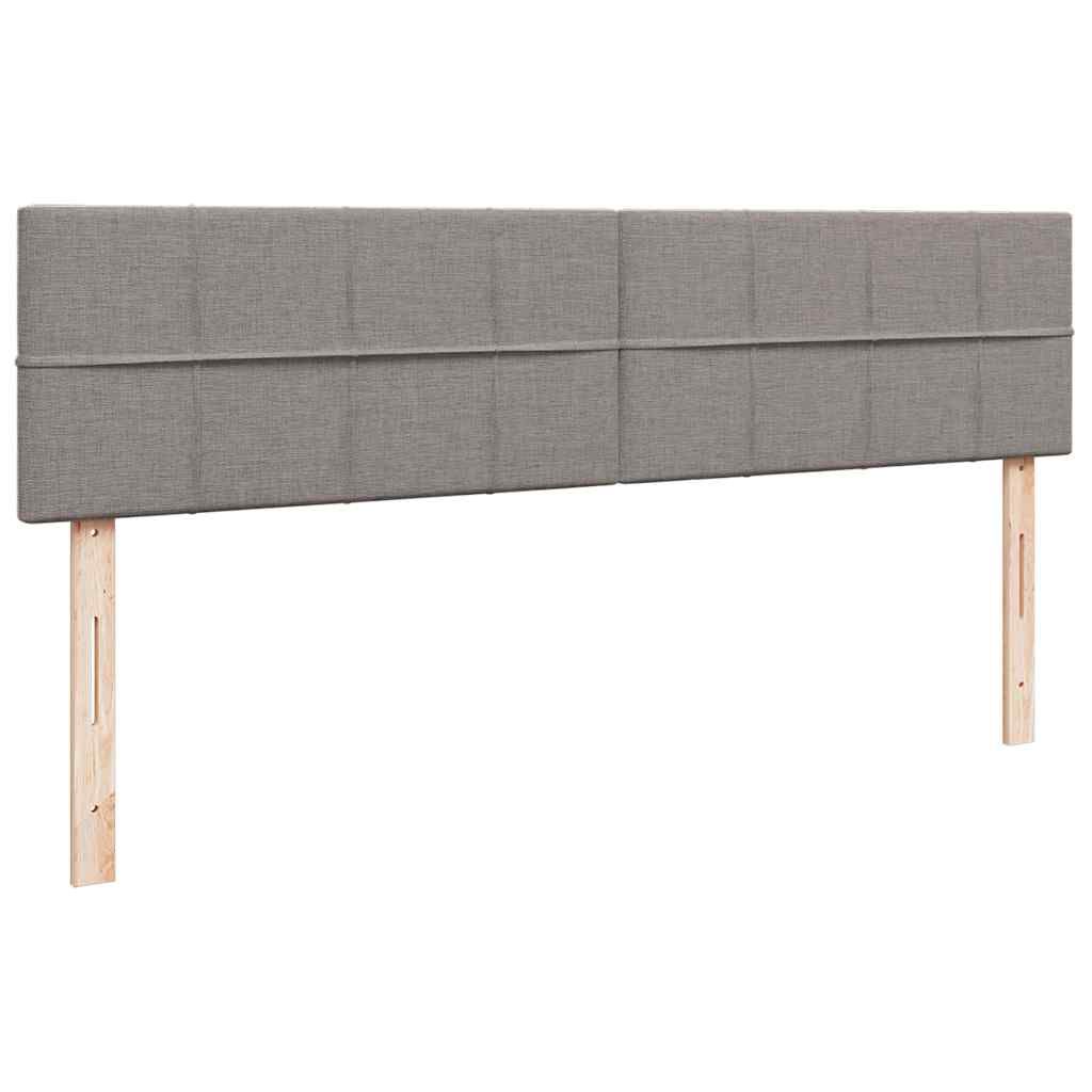 vidaXL Οθωμανικό κρεβάτι με στρώμα Taupe 160x200cm ύφασμα