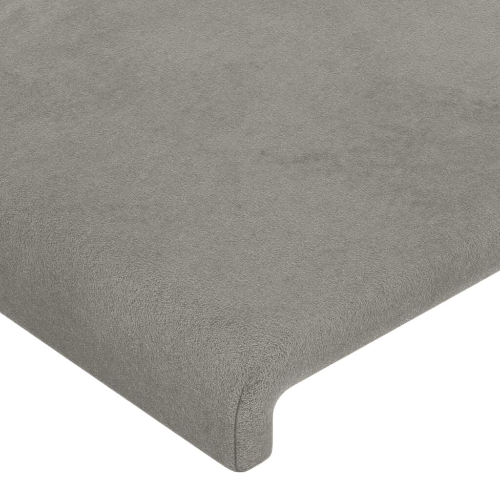 vidaXL Κεφαλάρια Κρεβατιού 4 τεμ. Αν. Γκρι 72x5x78/88 εκ. Βελούδινα