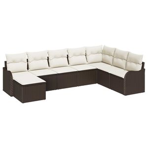 vidaXL &Sigma;&epsilon;&tau; &Kappa;&alpha;&nu;&alpha;&pi;έ &Kappa;ή&pi;&omicron;&upsilon; &mu;&epsilon; &mu;&alpha;&xi;&iota;&lambda;ά&rho;&iota; 8 pcs &Kappa;&alpha;&phi;έ &kappa;&alpha;&iota; &lambda;&epsilon;&upsilon;&kappa;ό &Pi;&omicron;&lambda;&upsilon; &rho;ά&tau;&alpha;&nu;