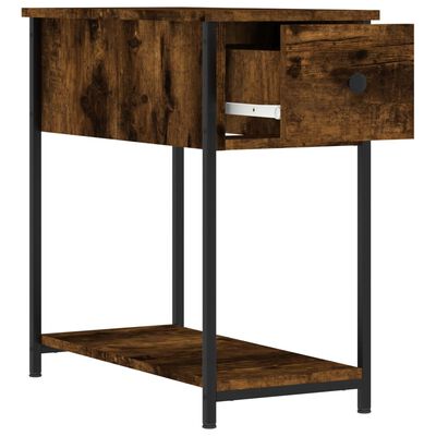 vidaXL Κομοδίνο Καπνιστή Δρυς 30 x 60 x 60 εκ. από Επεξεργασμένο Ξύλο
