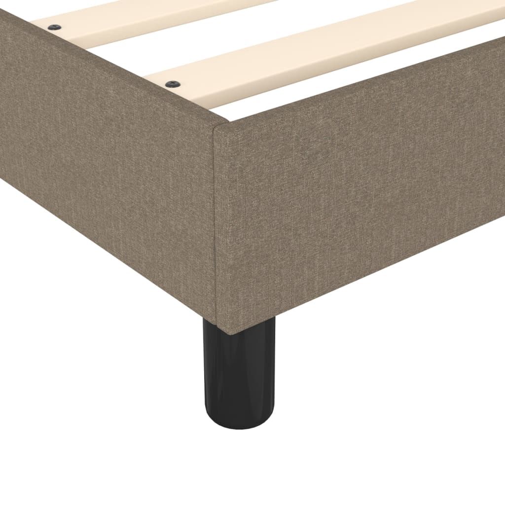 vidaXL Κρεβάτι Boxspring με Στρώμα Taupe 140x200 εκ. Υφασμάτινο