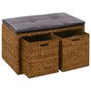 vidaXL &Pi;ά&gamma;&kappa;&omicron;&sigmaf; &mu;&epsilon; 2 &Kappa;&alpha;&lambda;ά&theta;&iota;&alpha; &Kappa;&alpha;&phi;έ 71 x 40 x 42 &epsilon;&kappa;. &alpha;&pi;ό Seagrass