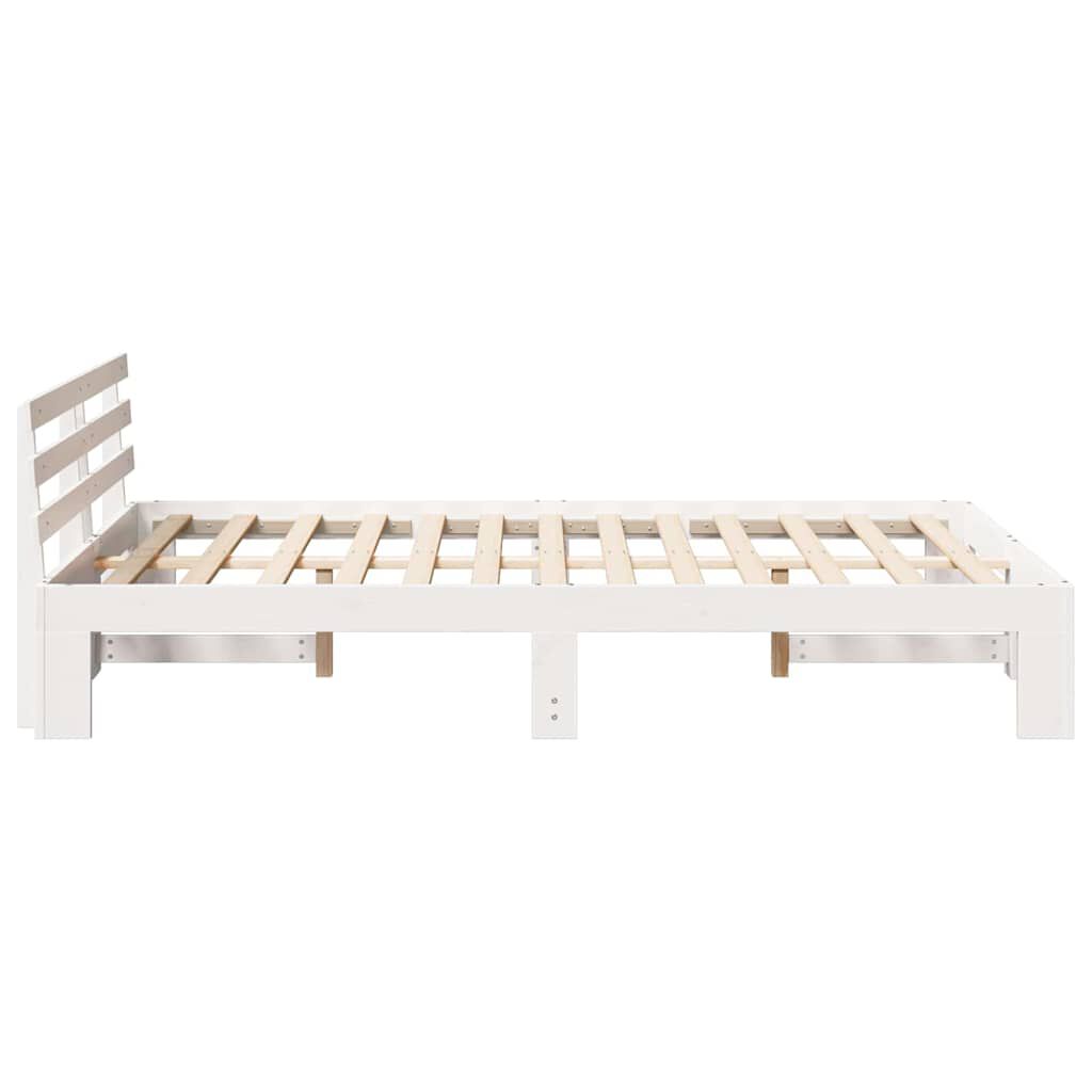 vidaXL Σκελετός Κρεβατιού Λευκό 120 x 200 cm Μασίφ ξύλο πεύκου