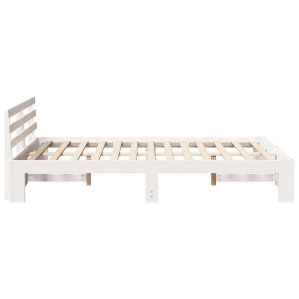 vidaXL Σκελετός Κρεβατιού Λευκό 120 x 200 cm Μασίφ ξύλο πεύκου