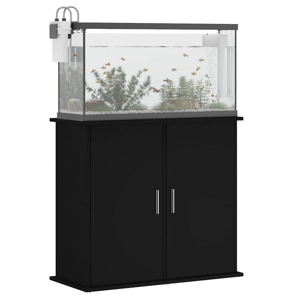 vidaXL Βάση Ενυδρείου Μαύρη 81 x 36 x 73 εκ. από Επεξεργασμένο Ξύλο