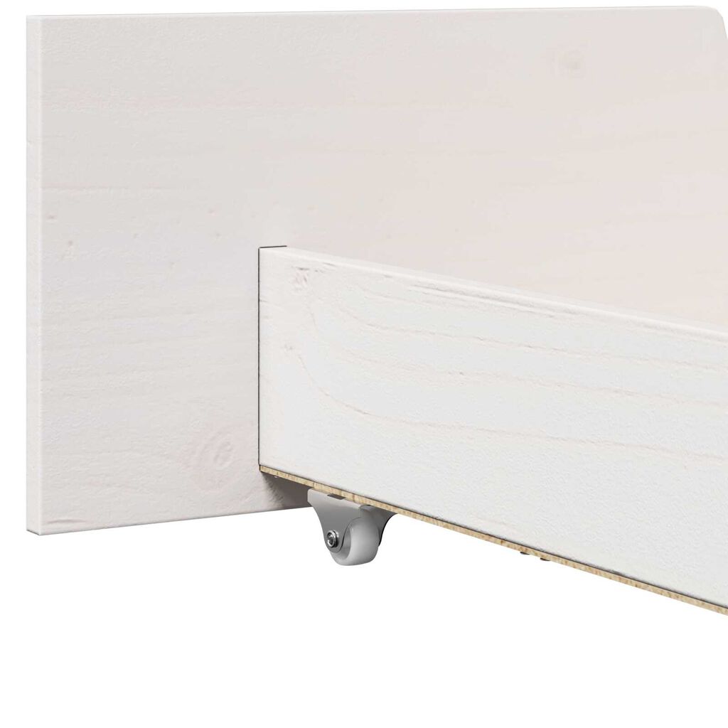 vidaXL Σκελετός Κρεβατιού Λευκό 150 x 200 cm Συμπαγές ξύλο πεύκου
