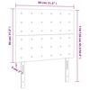 vidaXL Κεφαλάρι Κρεβατιού LED Ανοιχτό Γκρι 80x5x118/128 εκ. Υφασμάτινο
