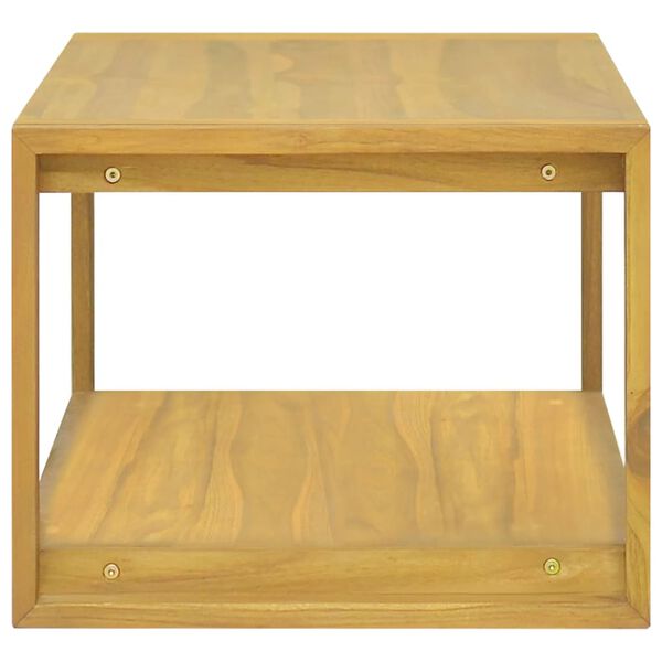 vidaXL Έπιπλο Μπάνιου Επιτοίχιο 110x45x35 εκ. από Μασίφ Ξύλο Teak