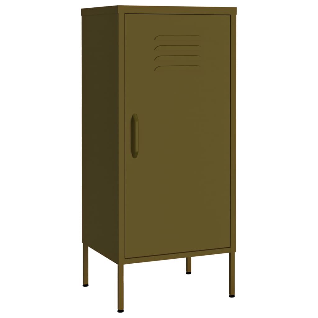 vidaXL Ντουλάπι Αποθήκευσης Πράσινο Λαδί 42,5x35x101,5 εκ. από Ατσάλι