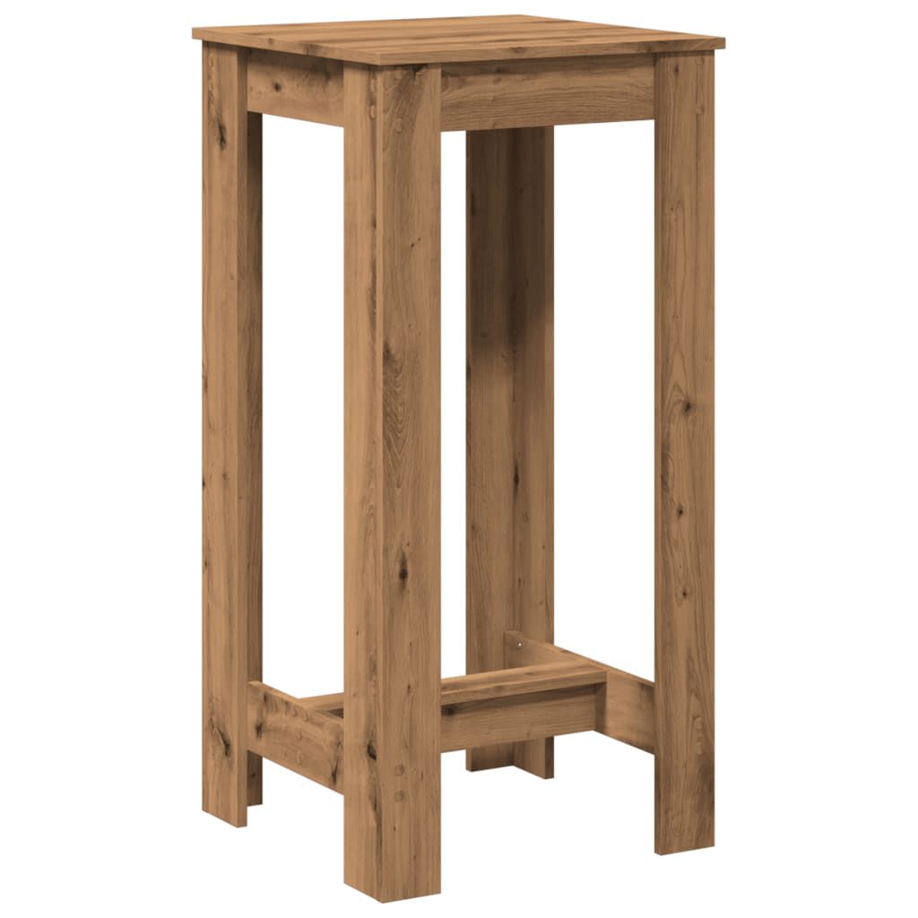 vidaXL Τραπέζι Μπαρ Αρτισιανή Δρυς 51x50x103,5 εκ. Επεξ. Ξύλο