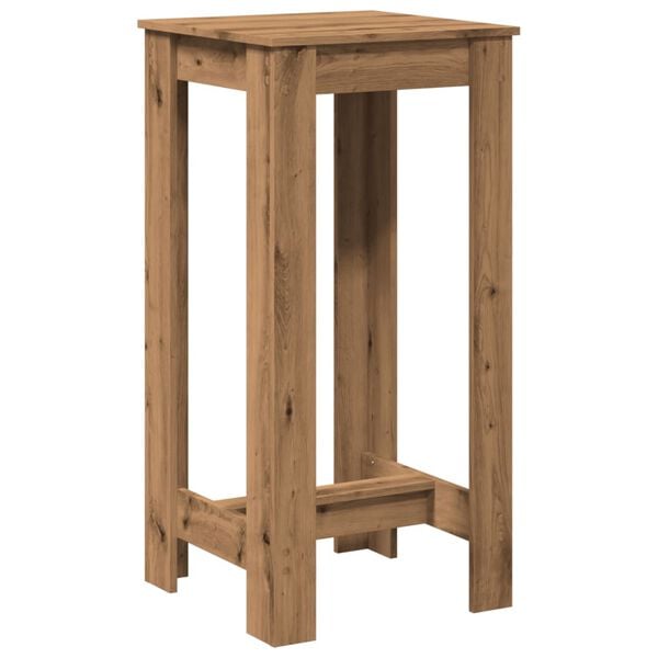 vidaXL Τραπέζι Μπαρ Αρτισιανή Δρυς 51x50x103,5 εκ. Επεξ. Ξύλο