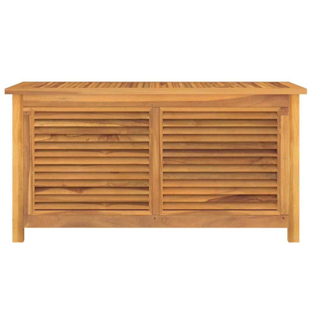 vidaXL Μπαούλο Αποθήκευσης Κήπου με Τσάντα 114x50x58εκ Μασίφ Ξύλο Teak