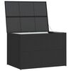 vidaXL Μπαούλο Εξωτερικού Χώρου Μαύρο 150x100x100 εκ. Συνθετικό Ρατάν