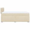 vidaXL Κρεβάτι Boxspring με Στρώμα Κρεμ 120x200 εκ. Υφασμάτινο