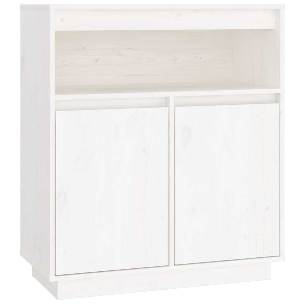 vidaXL Συρταριέρα Λευκή 70x34x80 εκ. από Μασίφ Ξύλο Πεύκου
