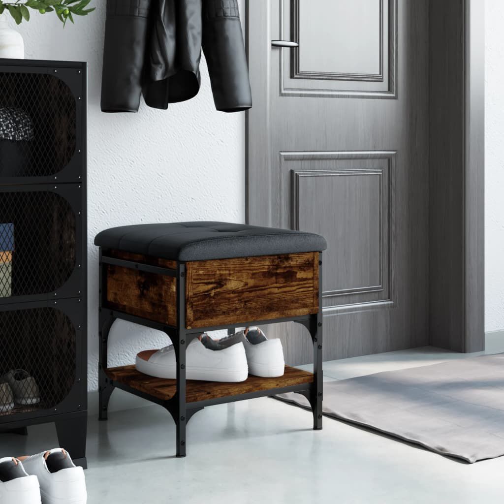 vidaXL Παπουτσοθήκη Καπνιστή Δρυς 42x42x45 εκ. από Επεξεργασμένο Ξύλο
