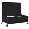 vidaXL Τραπεζάκι Σαλονιού με Ροδάκια Μαύρο 91x55x34 εκ. Επεξ. Ξύλο