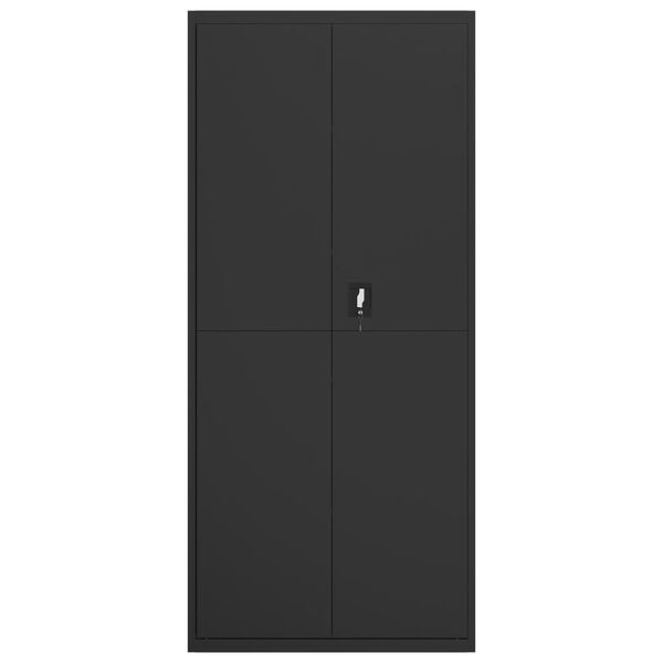 vidaXL Αρχειοθήκη Μαύρη 90 x 40 x 200 εκ. από Ατσάλι
