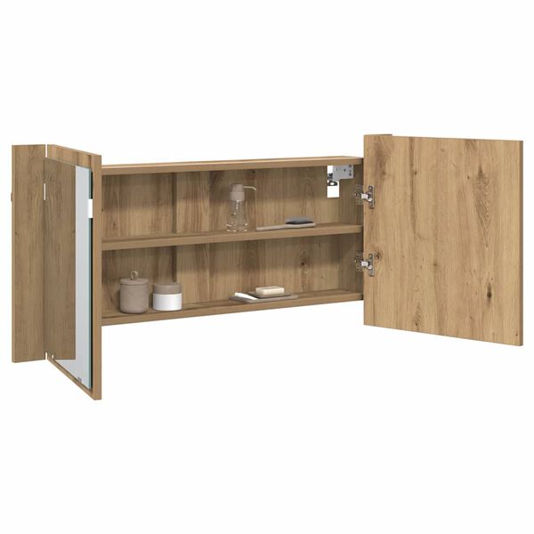 vidaXL LED &Kappa;&alpha;&theta;&rho;έ&phi;&tau;&eta;&sigmaf; &Nu;&tau;&omicron;&upsilon;&lambda;ά&pi;&alpha;&sigmaf; Artisan Oak 100 x 12 x 45 &epsilon;&kappa;&alpha;&tau;&omicron;&sigma;&tau;ά