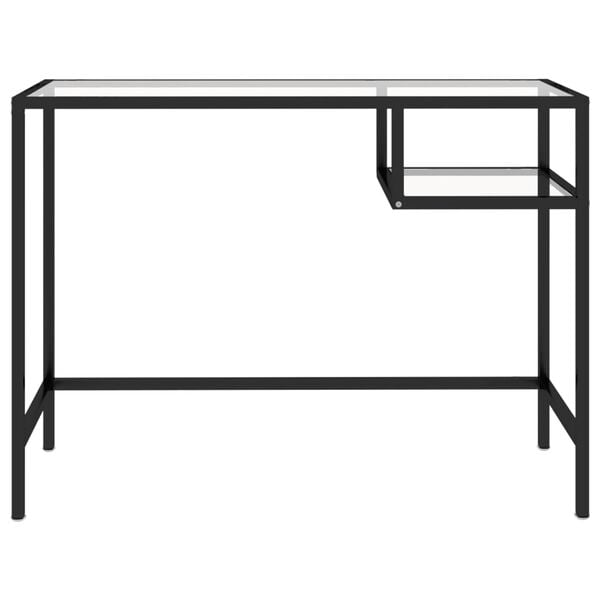 vidaXL Γραφείο Υπολογιστή Διάφανο 100 x 36 x 74 εκ. από Γυαλί