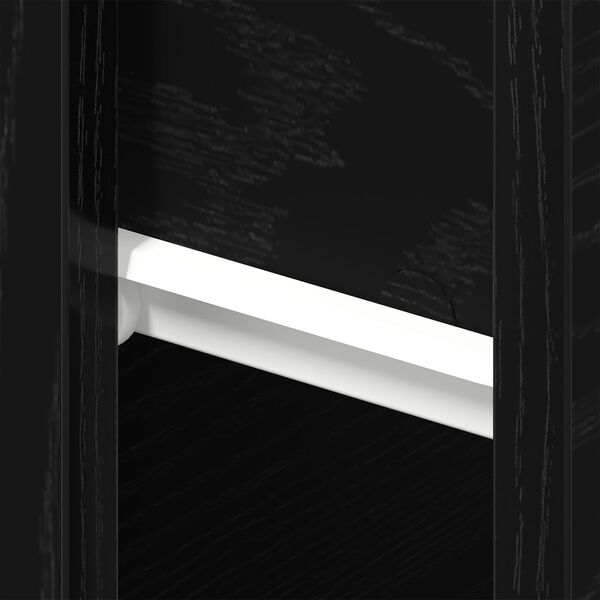 vidaXL Κομοδίνο 2 pcs Μαύρη δρυς 46 x 29.5 x 30 εκ. Επεξεργασμένο ξύλο