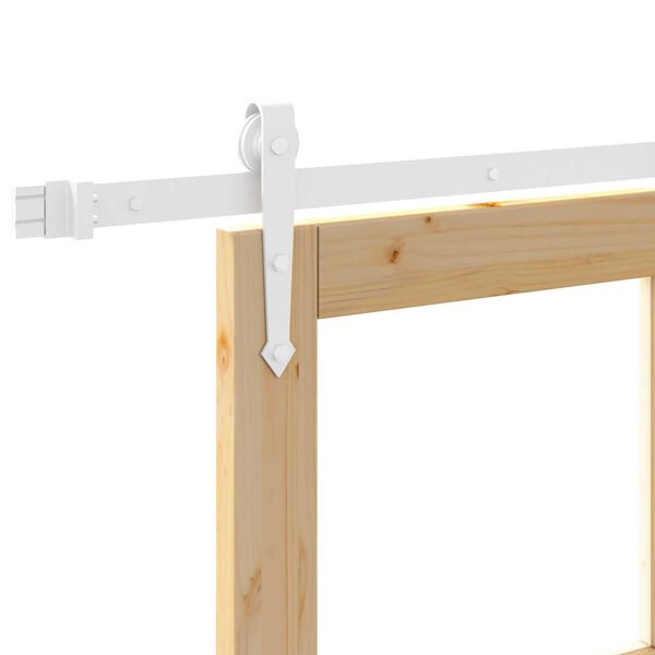 vidaXL Ολισθητή Πόρτα Καφέ 61 x 198.5 εκ. Ξύλο και μέταλλο