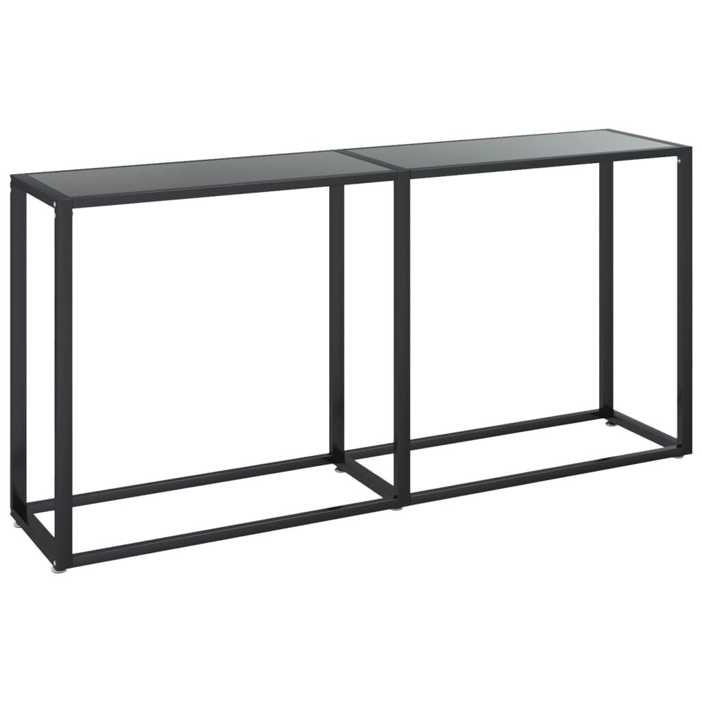 vidaXL Τραπέζι Κονσόλα Μαύρο 160 x 35 x 75,5 εκ. από Ψημένο Γυαλί