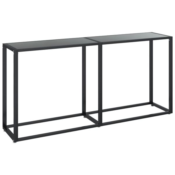 vidaXL Τραπέζι Κονσόλα Μαύρο 160 x 35 x 75,5 εκ. από Ψημένο Γυαλί