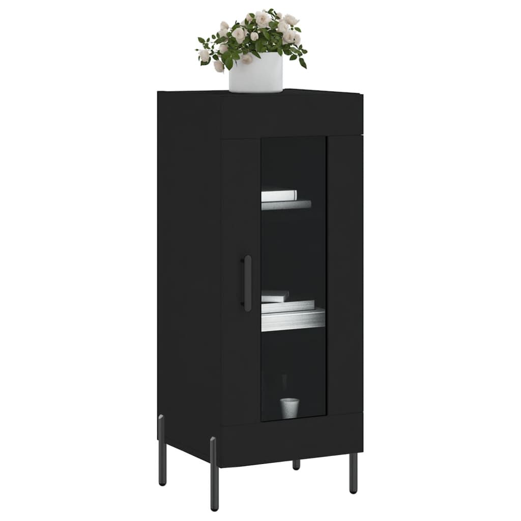vidaXL Ντουλάπι Μαύρο 34,5 x 34 x 90 εκ. από Επεξεργασμένο Ξύλο