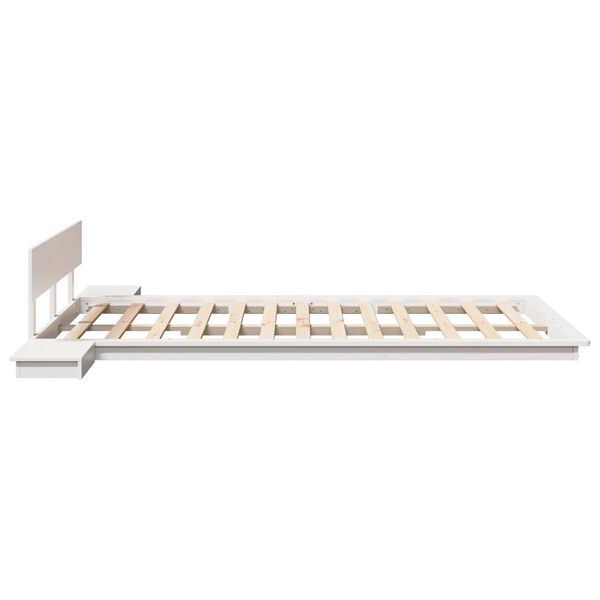 vidaXL Σκελετός Κρεβατιού Λευκό 120 x 200 cm ξύλο