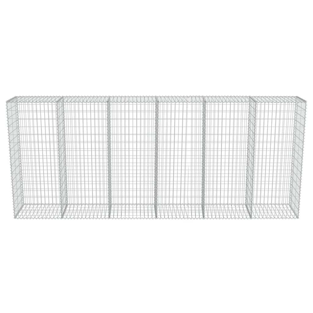 vidaXL Συρματοκιβώτιο Τοίχος 300x50x150 εκ. Γαλβαν.Χάλυβας + Καλύμματα