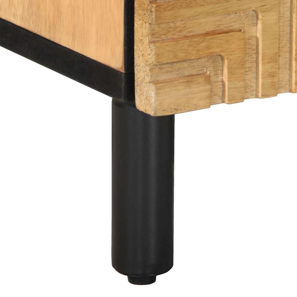 vidaXL Κομοδίνο καφέ 40x33x46 cm από μασίφ ξύλο Mango
