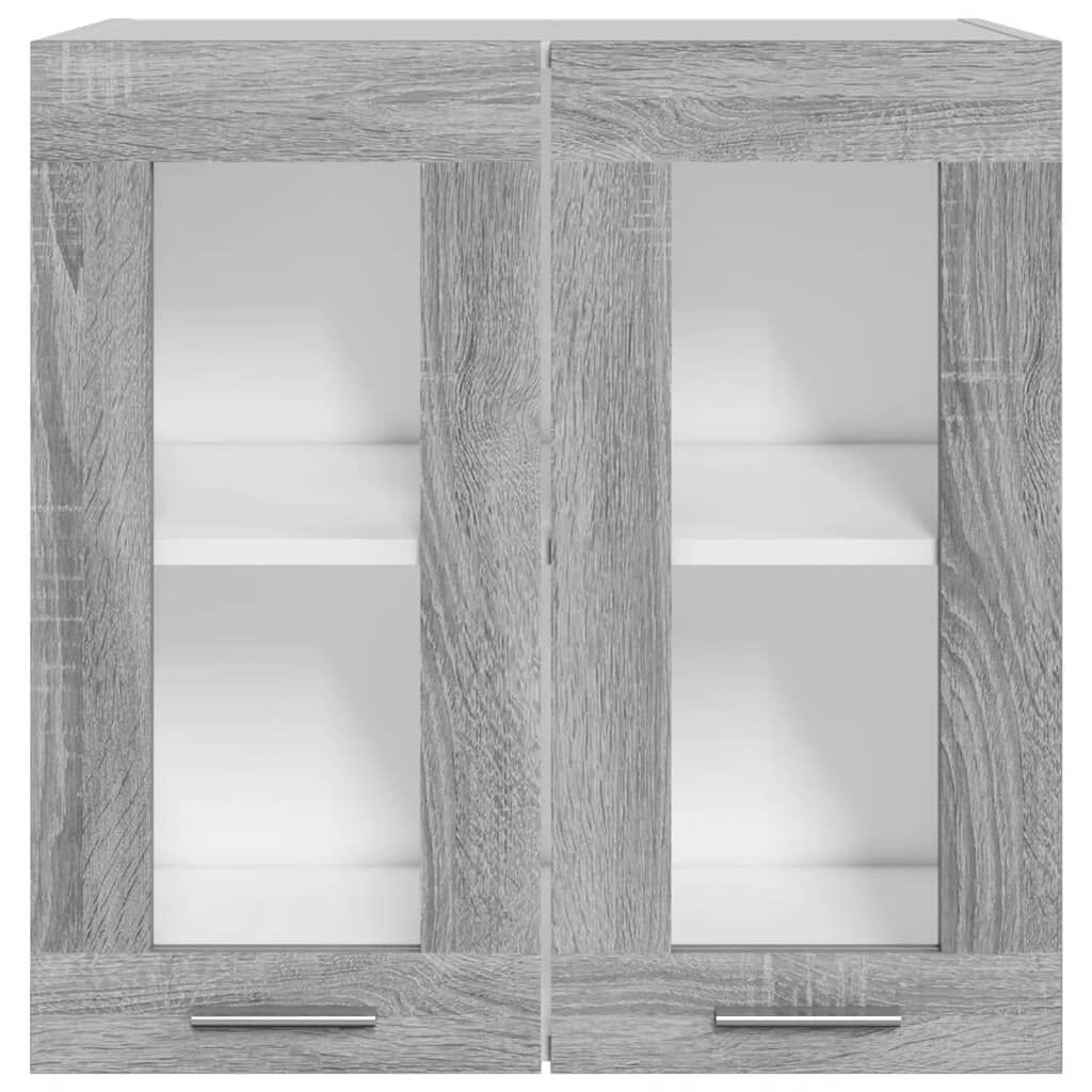 vidaXL Κρεμαστό Ντουλάπι Lyon Γυάλινο Γκρι Sonoma 60x31x60εκ.