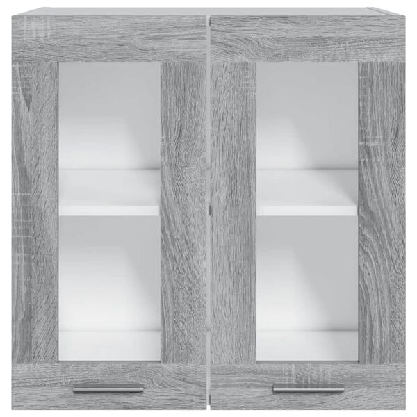 vidaXL Κρεμαστό Ντουλάπι Lyon Γυάλινο Γκρι Sonoma 60x31x60εκ.