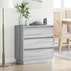vidaXL Κομοδίνο με συρτάρι Γκρι 71 x 34.5 x 75 εκ. Επεξεργασμένο ξύλο