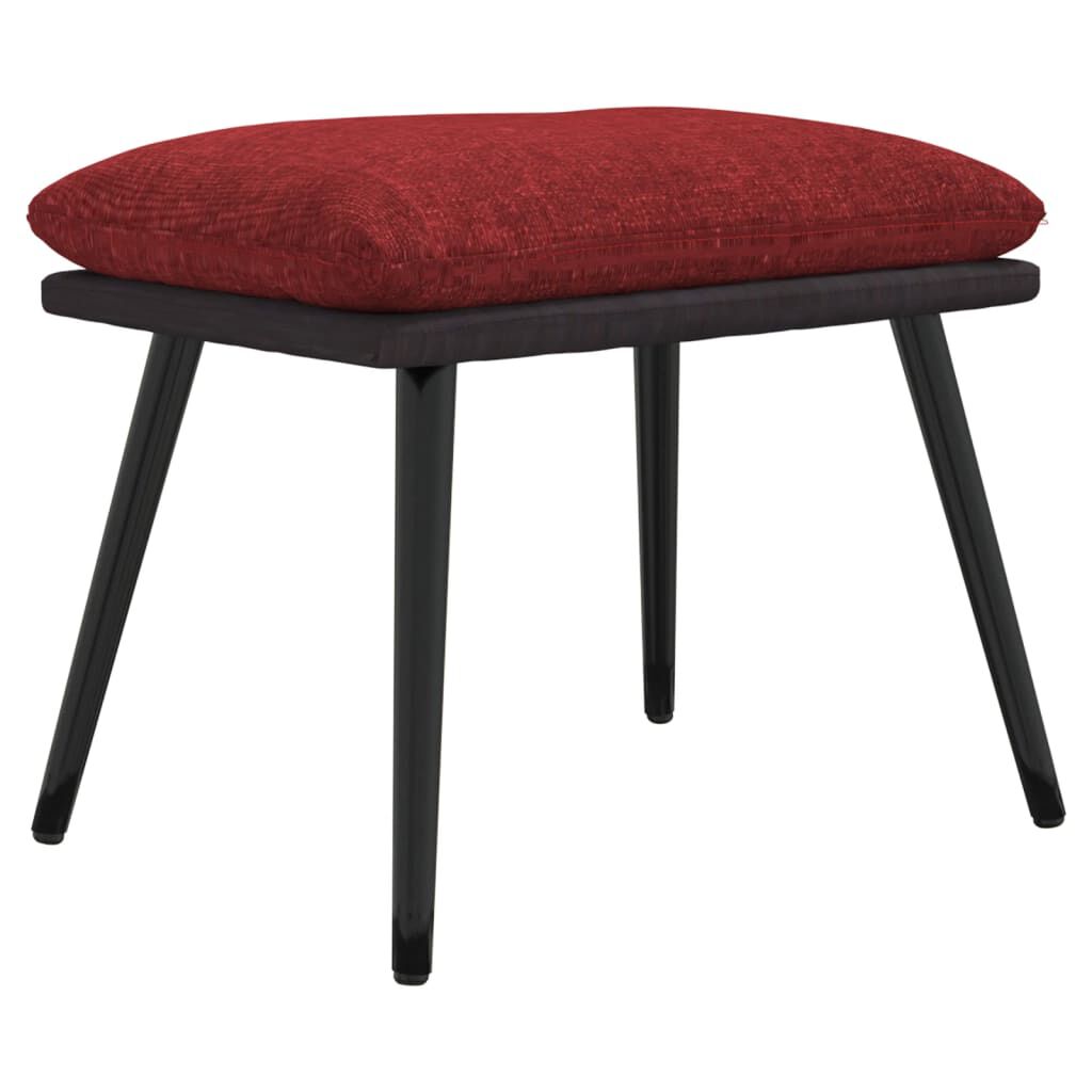 vidaXL Υποπόδιο Μπορντό 45x29,5x35 εκ. Ύφασμα & Συνθετικό Δέρμα