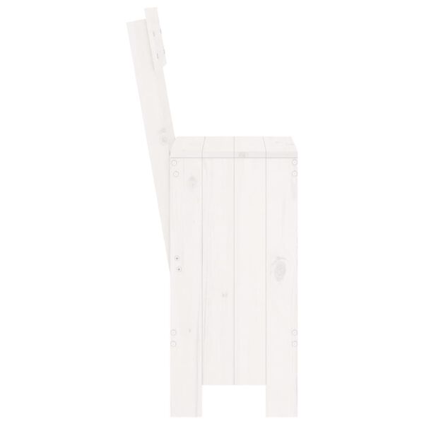 vidaXL Σκαμπό Μπαρ 2 τεμ. Λευκά 40 x 48,5 x 115,5εκ. Μασίφ Ξύλο Πεύκου