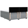 vidaXL Κρεβάτι Boxspring με Στρώμα Ανοιχτό Γκρι 200x200 εκ. Υφασμάτινο