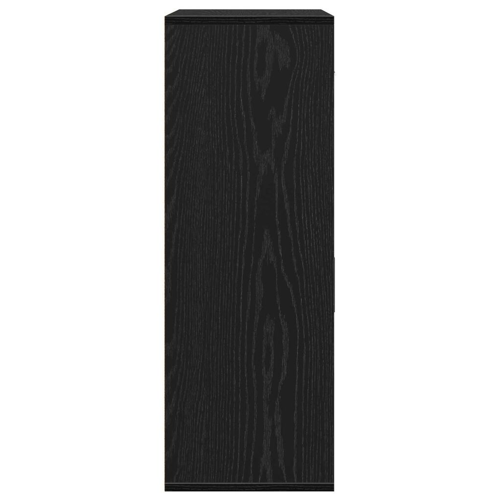vidaXL Πλαϊνό γραφείο Μαύρη δρυς 79 x 38 x 80 εκ. Επεξεργασμένο ξύλο